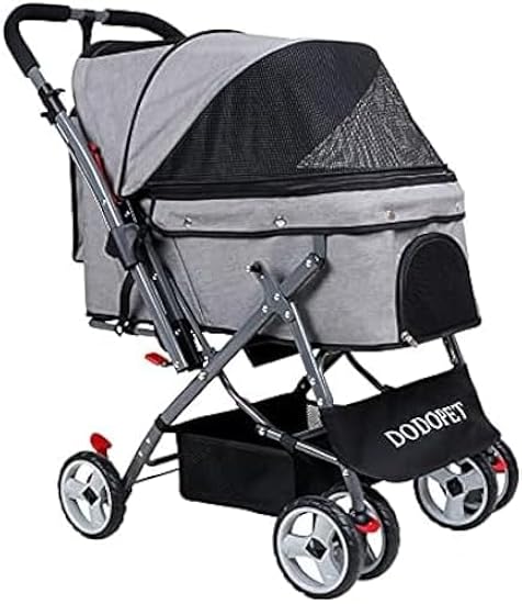 犬用ベビーカー 猫用カート 対面式 四輪 前輪360°回転 後輪ブレーキ